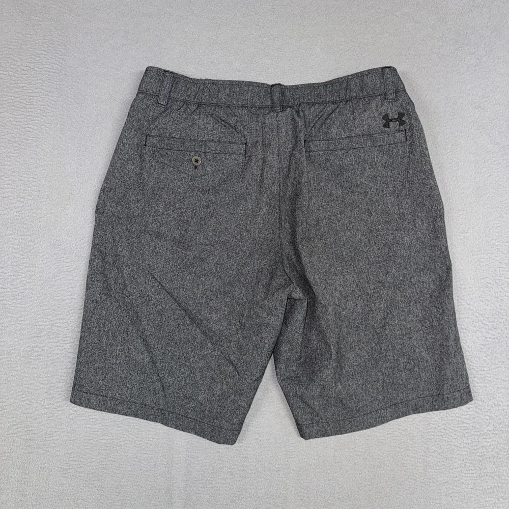 Under Armour Shorts Mens 34 (Fits 32) Grey Match Play Heatgear Loose Fit Vented